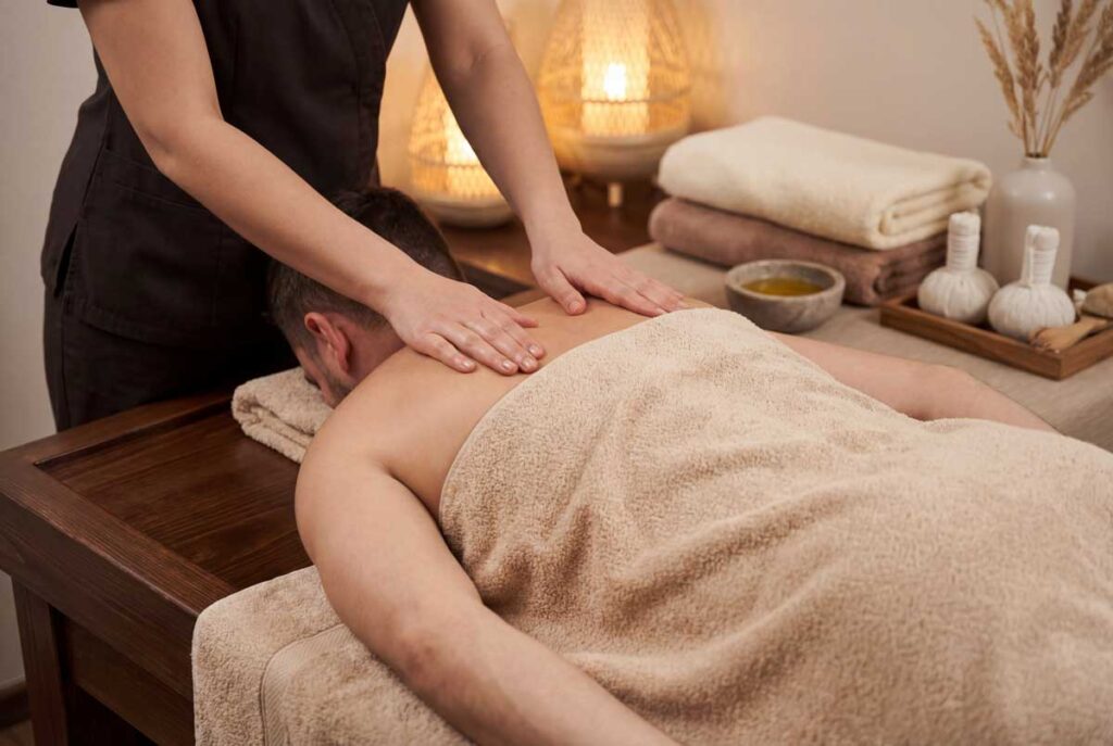 Full body massage focused on stress relief at a Richmond Hill massage spa