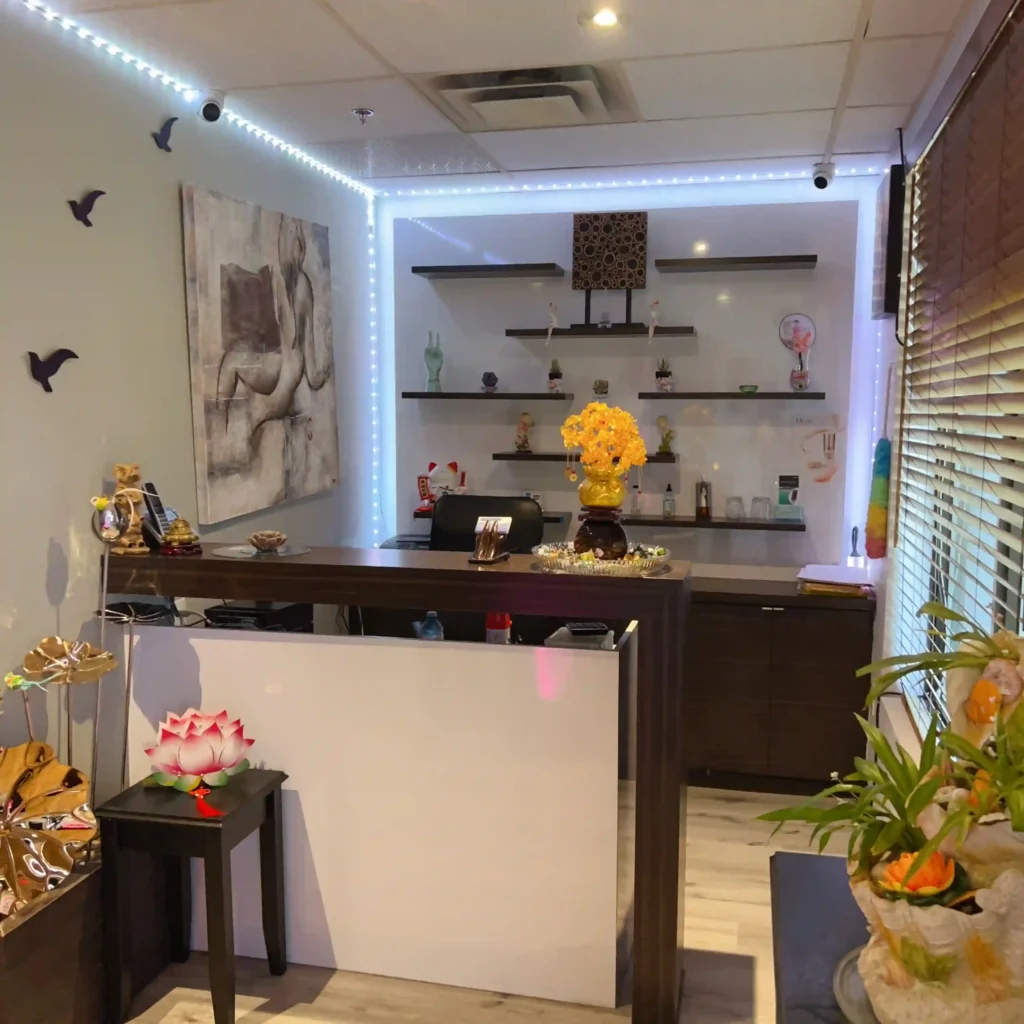 Reception area at Lotus Wellness in Richmond Hill